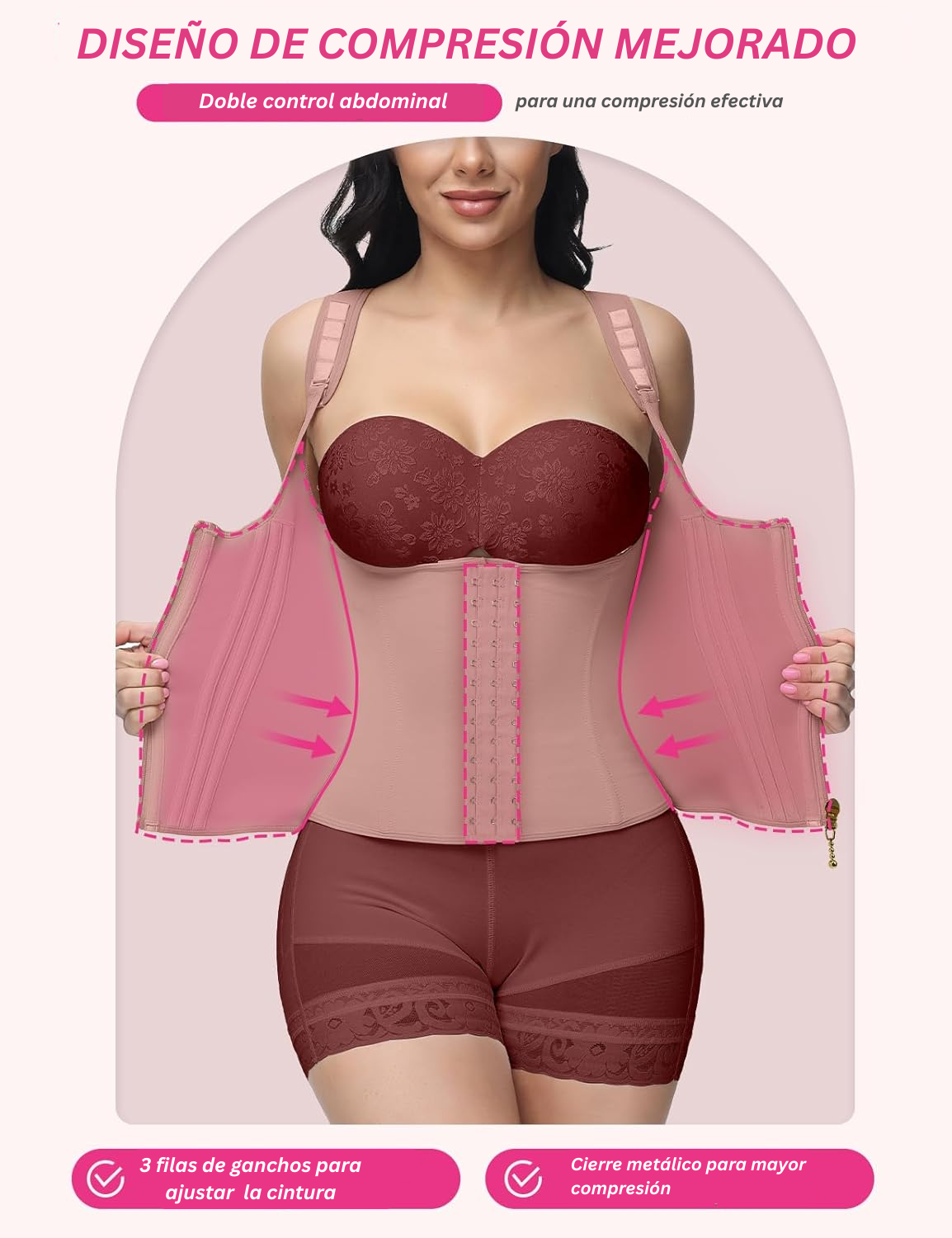 Cavari™ Faja Chaleco Doble Cinturilla