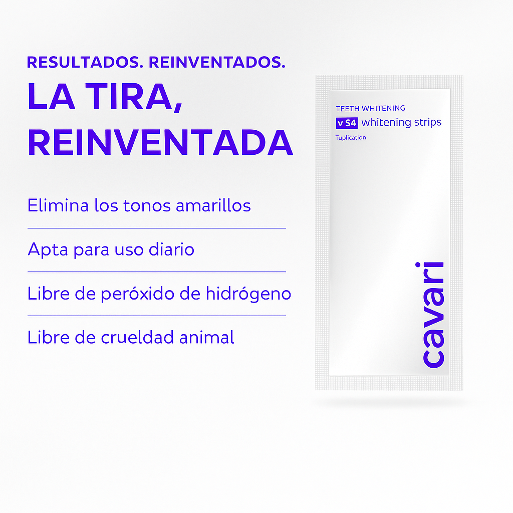 Cavari™ V34 Bandas Blanqueadoras – Blanqueamiento de Color Dental