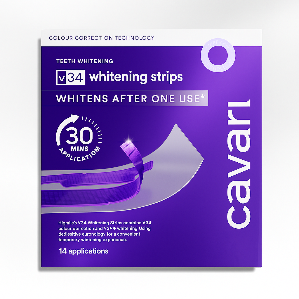 Cavari™ V34 Bandas Blanqueadoras – Blanqueamiento de Color Dental