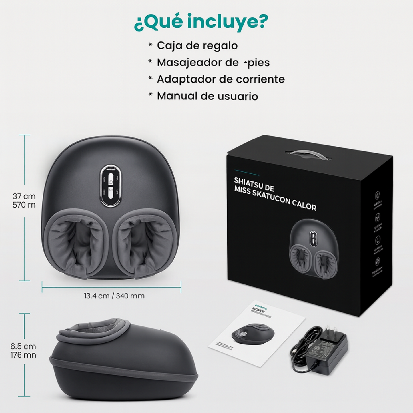 Cavari™ FootEase – Masajeador Shiatsu de Pies con Calor y Compresión de Aire