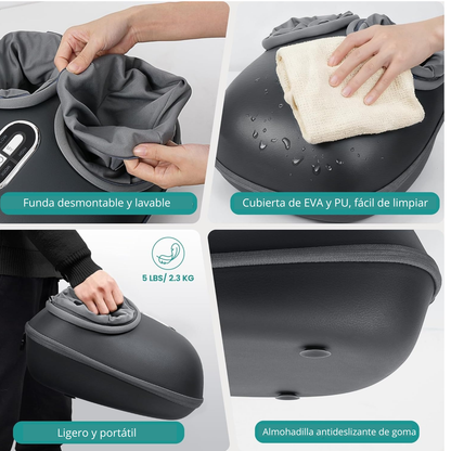 Cavari™ FootEase – Masajeador Shiatsu de Pies con Calor y Compresión de Aire