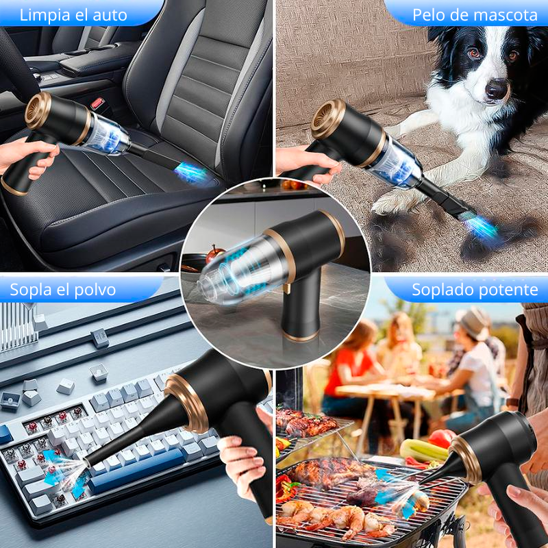 Cavari™ Aspiradora Portátil 120W – Succión Potente 19000Pa Inalámbrica