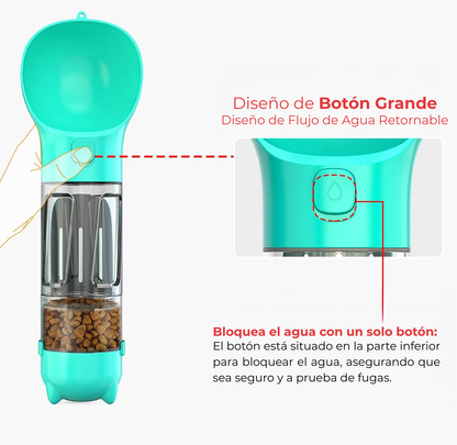 Cavari™ PawBottle – Botella Portátil 3 en 1 para Mascotas